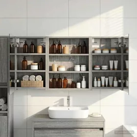    Fürdőszobai Szekrény Szett 3 pcs 100 x 10,5 x 50 cm Faanyag