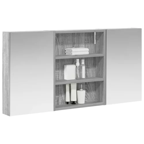  Fürdőszobai Szekrény Szett 3 pcs 100 x 10,5 x 50 cm Faanyag