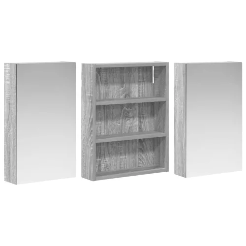  Fürdőszobai Szekrény Szett 3 pcs 100 x 10,5 x 50 cm Faanyag