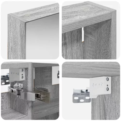  Fürdőszobai Szekrény Szett 3 pcs 100 x 10,5 x 50 cm Faanyag