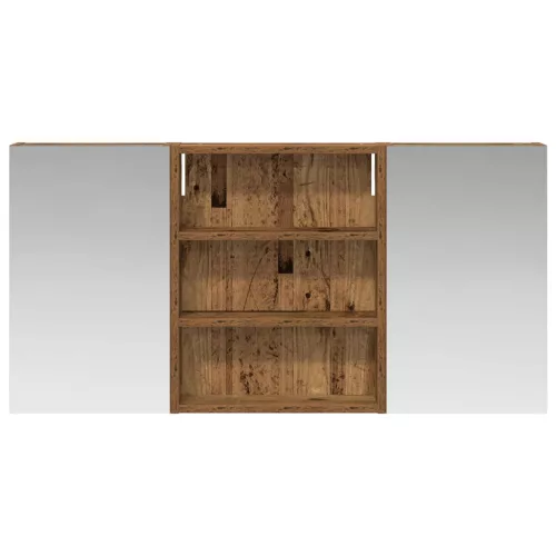  Fürdőszobai Szekrény Szett 3 pcs 100 x 10,5 x 50 cm Faanyag