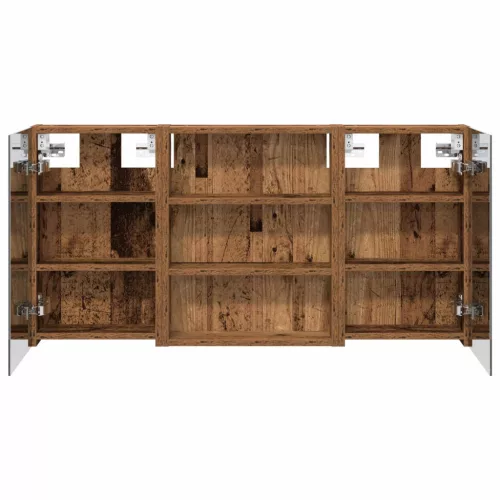  Fürdőszobai Szekrény Szett 3 pcs 100 x 10,5 x 50 cm Faanyag