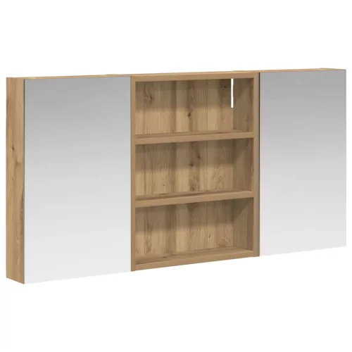  Fürdőszobai Szekrény Szett 3 pcs 100 x 10,5 x 50 cm Faanyag