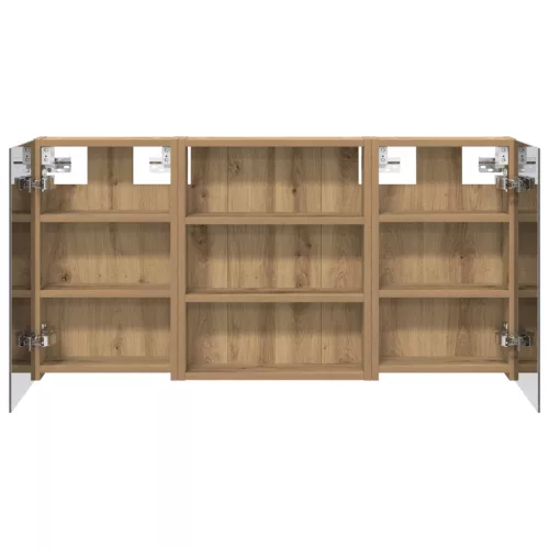  Fürdőszobai Szekrény Szett 3 pcs 100 x 10,5 x 50 cm Faanyag