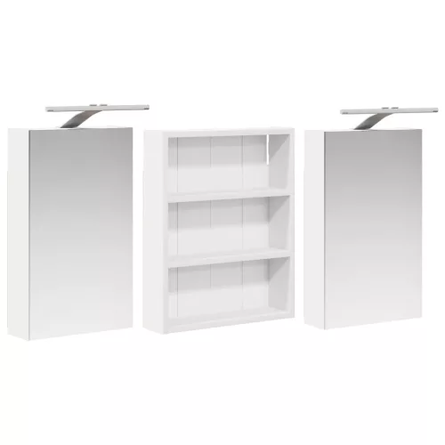  Fürdőszobai Szekrény Szett 3 pcs 100 x 10,5 x 50 cm Faanyag