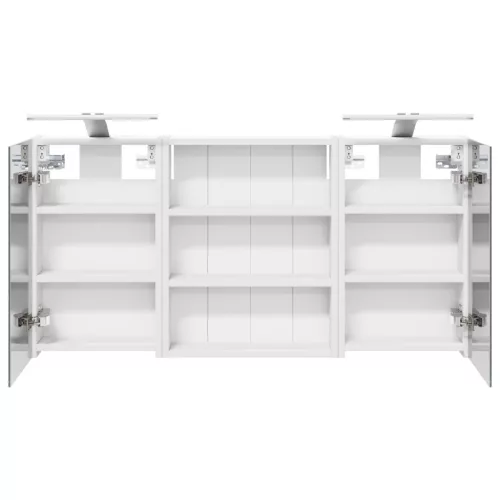  Fürdőszobai Szekrény Szett 3 pcs 100 x 10,5 x 50 cm Faanyag