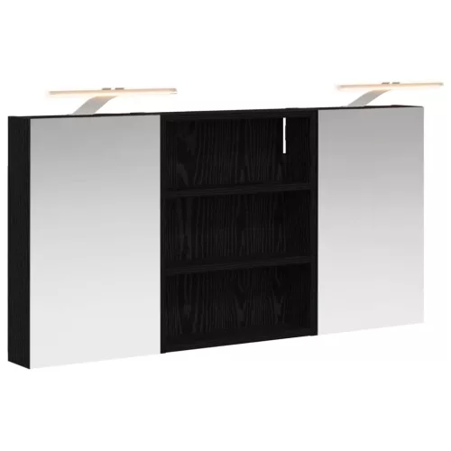  Fürdőszobai Szekrény Szett 3 pcs 100 x 10,5 x 50 cm Faanyag