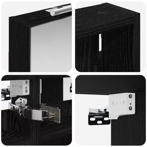  Fürdőszobai Szekrény Szett 3 pcs 100 x 10,5 x 50 cm Faanyag