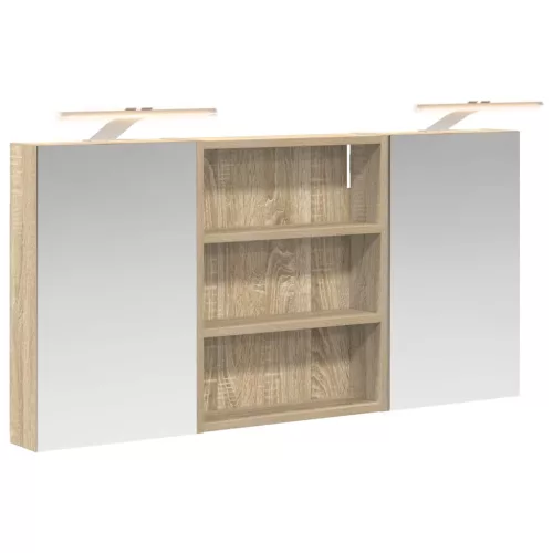  Fürdőszobai Szekrény Szett 3 pcs 100 x 10,5 x 50 cm Faanyag