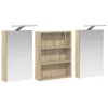  Fürdőszobai Szekrény Szett 3 pcs 100 x 10,5 x 50 cm Faanyag