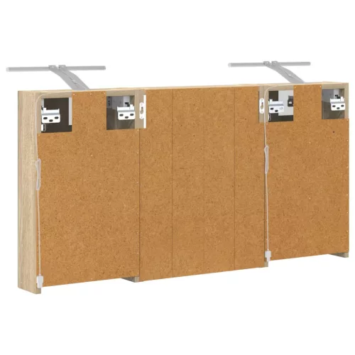  Fürdőszobai Szekrény Szett 3 pcs 100 x 10,5 x 50 cm Faanyag