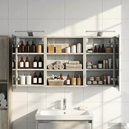  Fürdőszobai Szekrény Szett 3 pcs 100 x 10,5 x 50 cm Faanyag