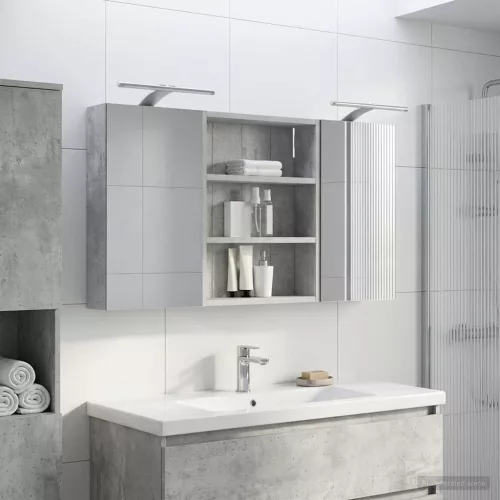  Fürdőszobai Szekrény Szett 3 pcs 100 x 10,5 x 50 cm Faanyag