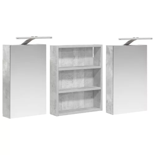  Fürdőszobai Szekrény Szett 3 pcs 100 x 10,5 x 50 cm Faanyag