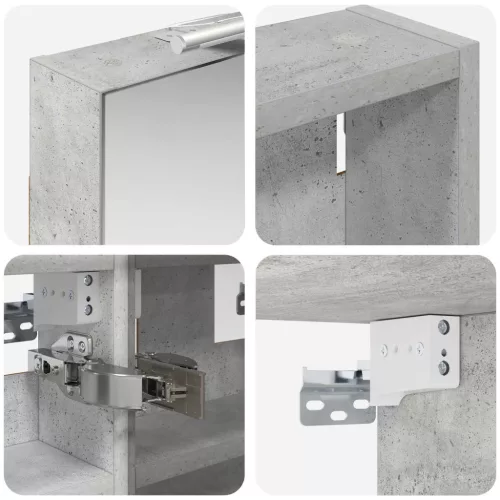  Fürdőszobai Szekrény Szett 3 pcs 100 x 10,5 x 50 cm Faanyag