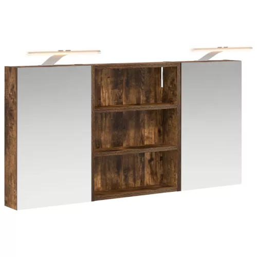  Fürdőszobai Szekrény Szett 3 pcs 100 x 10,5 x 50 cm Faanyag