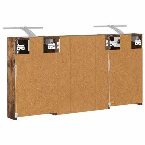  Fürdőszobai Szekrény Szett 3 pcs 100 x 10,5 x 50 cm Faanyag