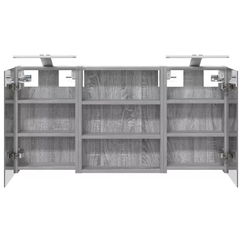  Fürdőszobai Szekrény Szett 3 pcs 100 x 10,5 x 50 cm Faanyag