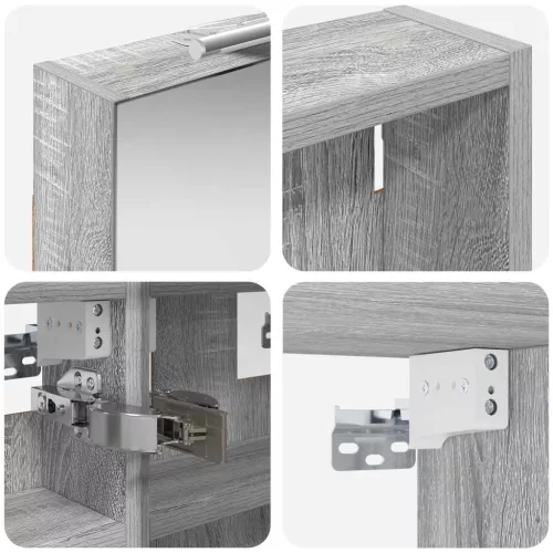  Fürdőszobai Szekrény Szett 3 pcs 100 x 10,5 x 50 cm Faanyag