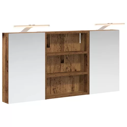  Fürdőszobai Szekrény Szett 3 pcs 100 x 10,5 x 50 cm Faanyag