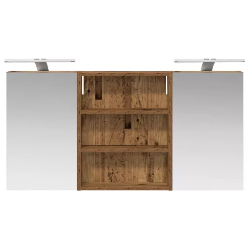  Fürdőszobai Szekrény Szett 3 pcs 100 x 10,5 x 50 cm Faanyag