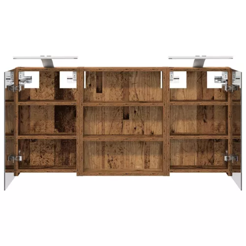  Fürdőszobai Szekrény Szett 3 pcs 100 x 10,5 x 50 cm Faanyag