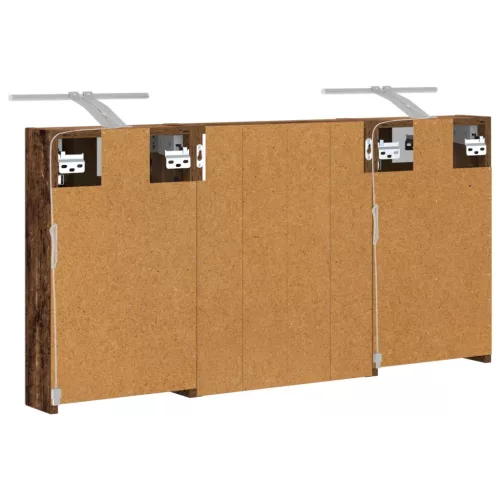  Fürdőszobai Szekrény Szett 3 pcs 100 x 10,5 x 50 cm Faanyag