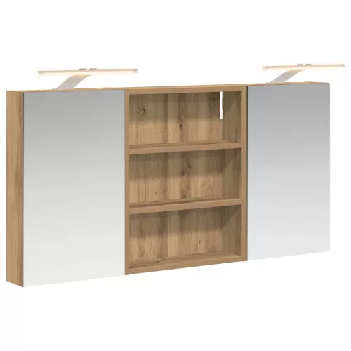  Fürdőszobai Szekrény Szett 3 pcs 100 x 10,5 x 50 cm Faanyag