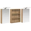  Fürdőszobai Szekrény Szett 3 pcs 100 x 10,5 x 50 cm Faanyag