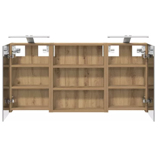  Fürdőszobai Szekrény Szett 3 pcs 100 x 10,5 x 50 cm Faanyag