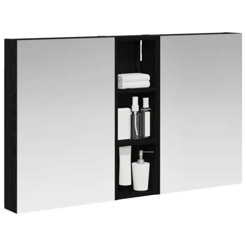  Fürdőszobai Szekrény Szett 3 pcs 100 x 10,5 x 60,5 cm Faanyag