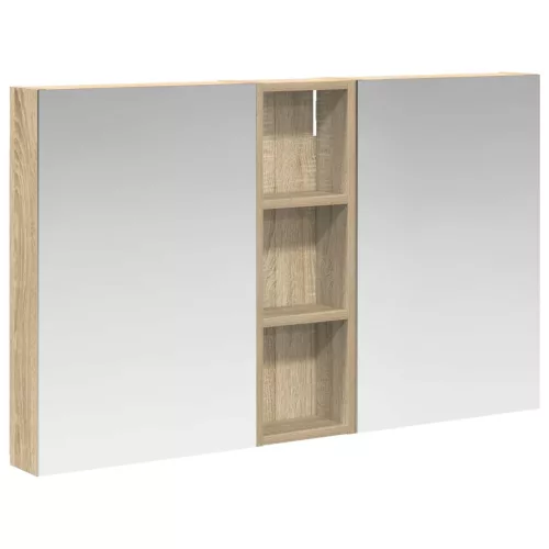  Fürdőszobai Szekrény Szett 3 pcs 100 x 10,5 x 60,5 cm Faanyag