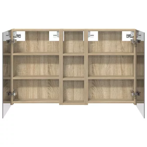  Fürdőszobai Szekrény Szett 3 pcs 100 x 10,5 x 60,5 cm Faanyag