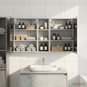    Fürdőszobai Szekrény Szett 3 pcs 100 x 10,5 x 60,5 cm Faanyag