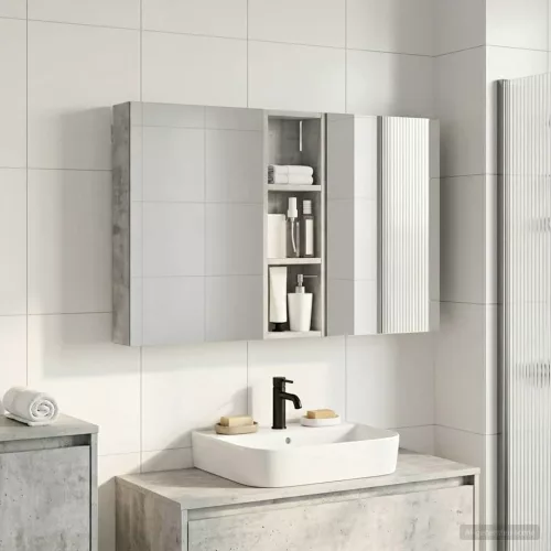  Fürdőszobai Szekrény Szett 3 pcs 100 x 10,5 x 60,5 cm Faanyag