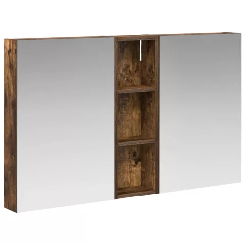  Fürdőszobai Szekrény Szett 3 pcs 100 x 10,5 x 60,5 cm Faanyag