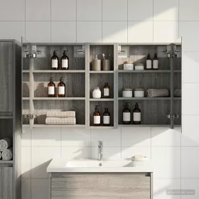    Fürdőszobai Szekrény Szett 3 pcs 100 x 10,5 x 60,5 cm Faanyag