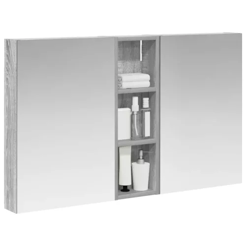  Fürdőszobai Szekrény Szett 3 pcs 100 x 10,5 x 60,5 cm Faanyag