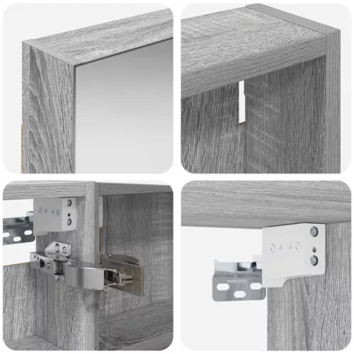  Fürdőszobai Szekrény Szett 3 pcs 100 x 10,5 x 60,5 cm Faanyag