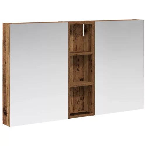  Fürdőszobai Szekrény Szett 3 pcs 100 x 10,5 x 60,5 cm Faanyag