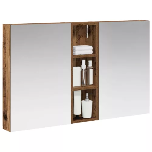  Fürdőszobai Szekrény Szett 3 pcs 100 x 10,5 x 60,5 cm Faanyag