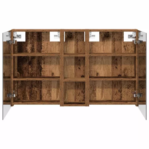  Fürdőszobai Szekrény Szett 3 pcs 100 x 10,5 x 60,5 cm Faanyag