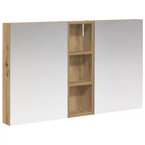  Fürdőszobai Szekrény Szett 3 pcs 100 x 10,5 x 60,5 cm Faanyag