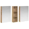  Fürdőszobai Szekrény Szett 3 pcs 100 x 10,5 x 60,5 cm Faanyag
