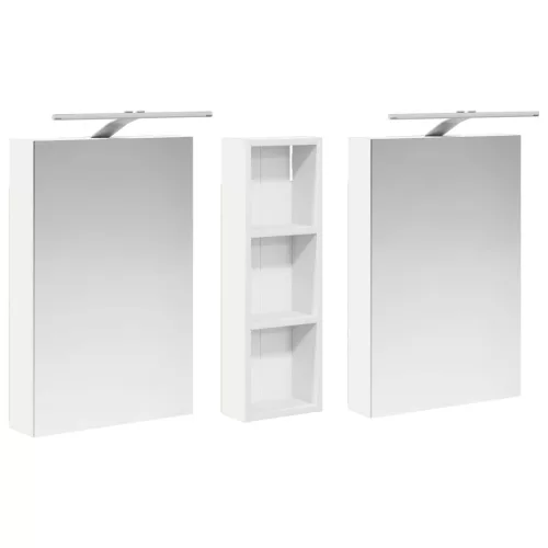  Fürdőszobai Szekrény Szett 3 pcs 100 x 10,5 x 60,5 cm Faanyag