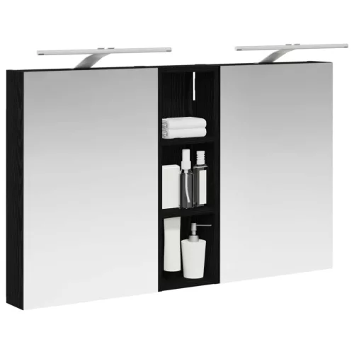  Fürdőszobai Szekrény Szett 3 pcs 100 x 10,5 x 60,5 cm Faanyag