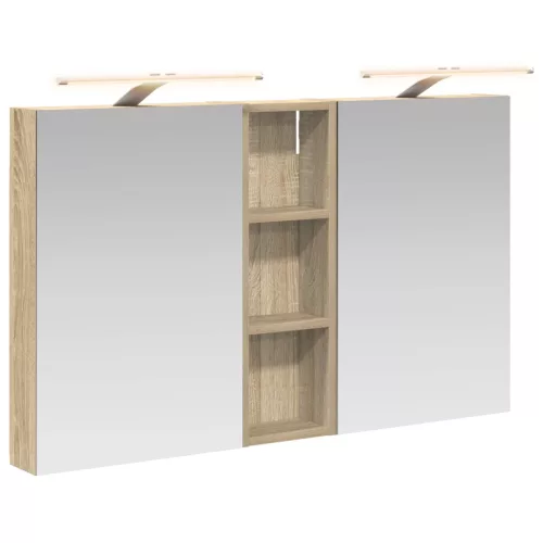  Fürdőszobai Szekrény Szett 3 pcs 100 x 10,5 x 60,5 cm Faanyag