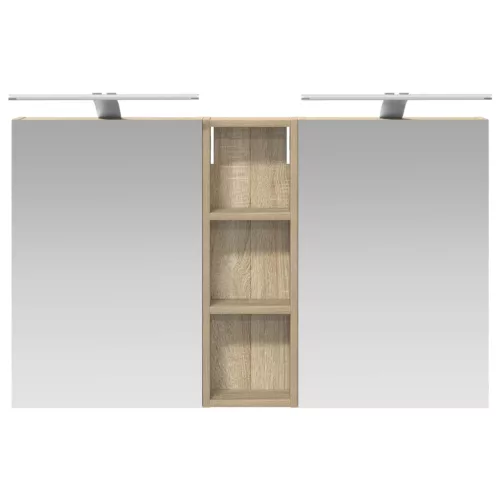  Fürdőszobai Szekrény Szett 3 pcs 100 x 10,5 x 60,5 cm Faanyag