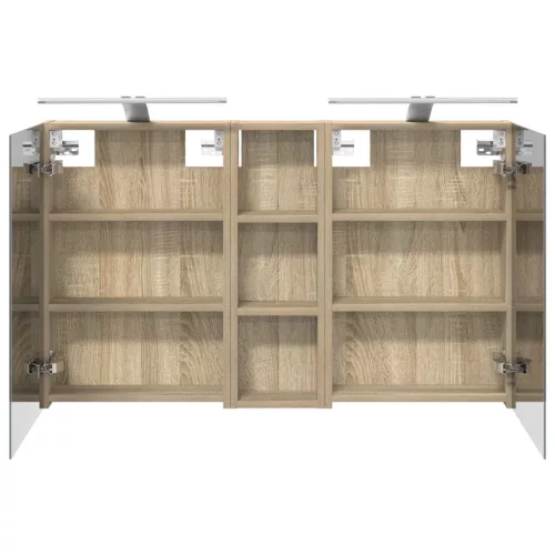  Fürdőszobai Szekrény Szett 3 pcs 100 x 10,5 x 60,5 cm Faanyag