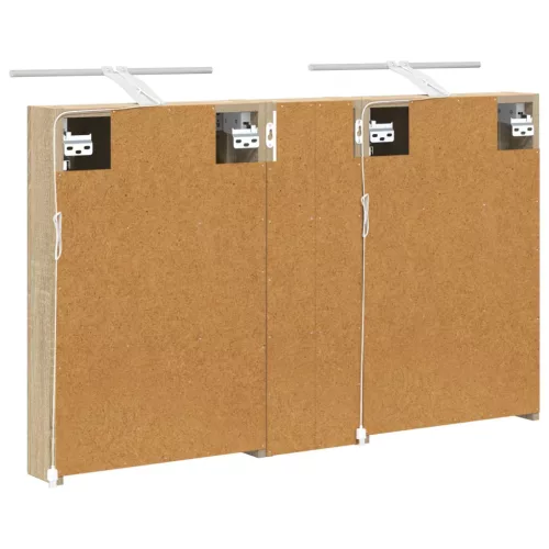  Fürdőszobai Szekrény Szett 3 pcs 100 x 10,5 x 60,5 cm Faanyag